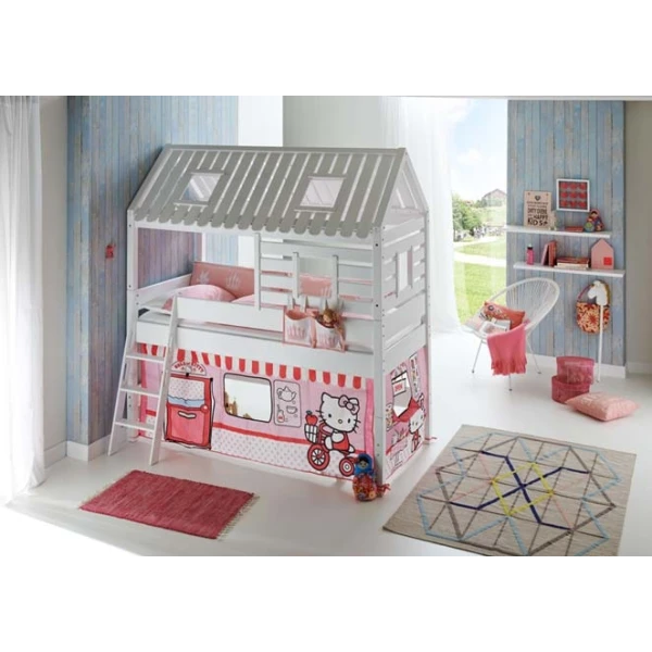 Lit avec poches en tissus