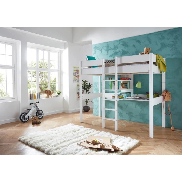 Lit haut  avec bureau