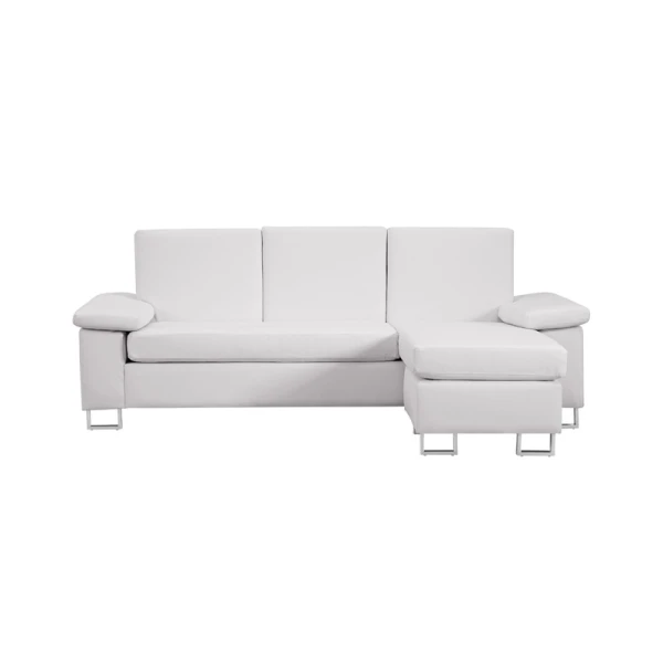 Canapé avec chaise longue blanc