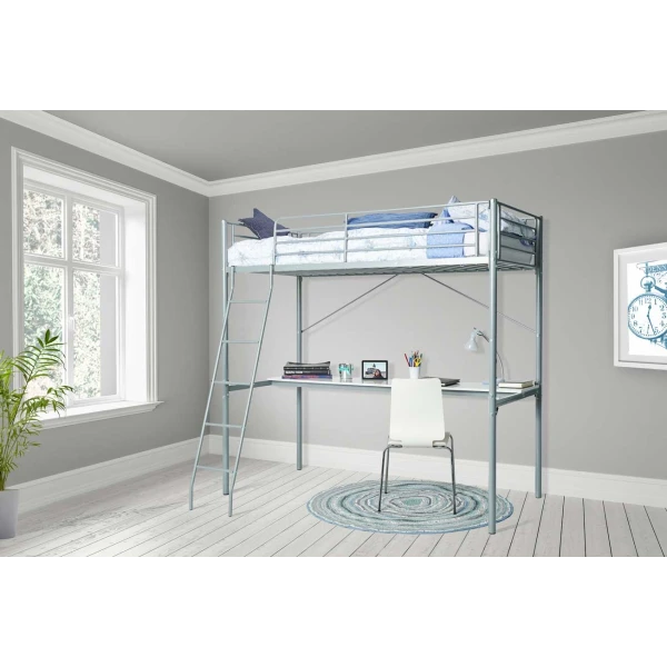 Lit haut avec bureau