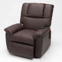 FAUTEUIL RELEVEUR ELECTRIQUE MARRON SHANON