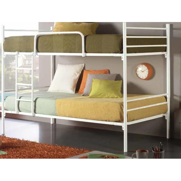 Lit superposé en métal blanc