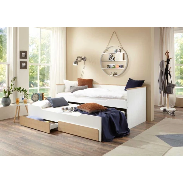 Lit avec tiroirs et lit supplémentaire