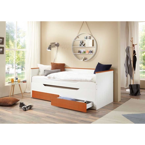 Lit double avec tiroirs