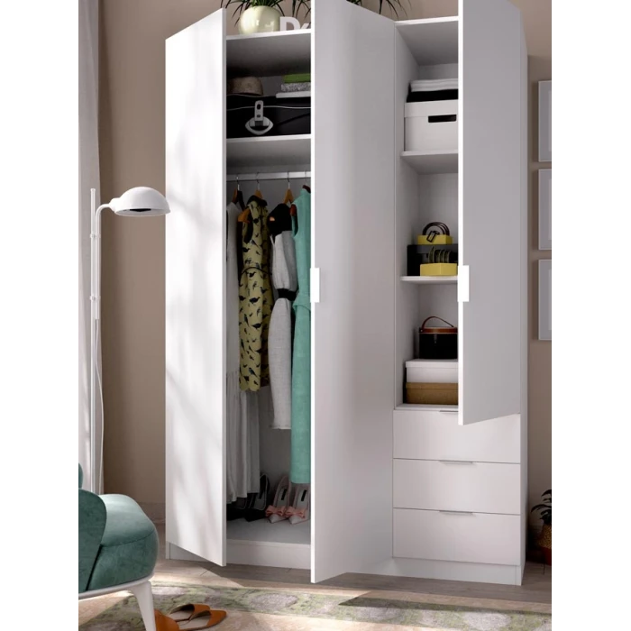Armoire 3 portes 3 tiroirs