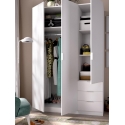 ARMOIRE 3 PORTES 3 TIROIRS NINE