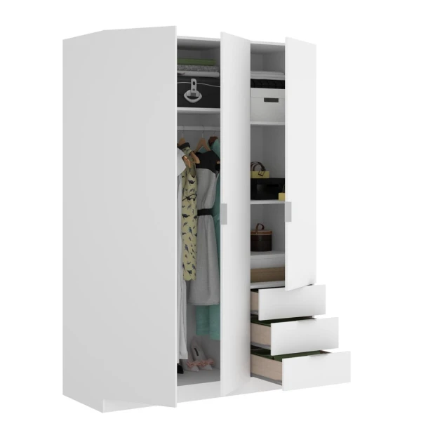 Armoire 3 portes 3 tiroirs