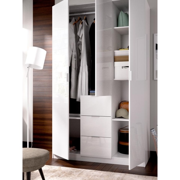 Armoire 3 portes 3 tiroirs