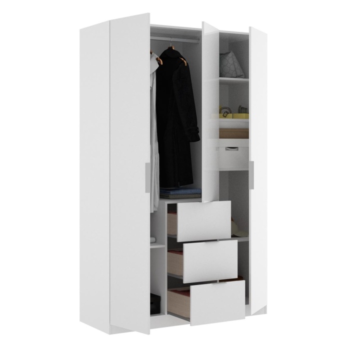 Armoire 3 portes 3 tiroirs