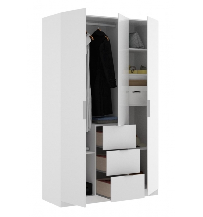 ARMOIRE 3 PORTES 3 GRANDS TIROIRS ELEVEN 