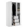 ARMOIRE 3 PORTES 3 GRANDS TIROIRS ELEVEN 