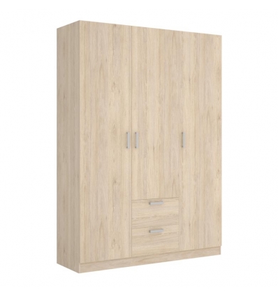 ARMOIRE 3 PORTES 2 TIROIRS FLOK