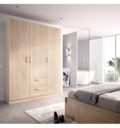 ARMOIRE 3 PORTES 2 TIROIRS FLOK
