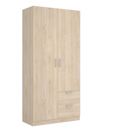 ARMOIRE MOLLY 2 PORTES 2 TIROIRS