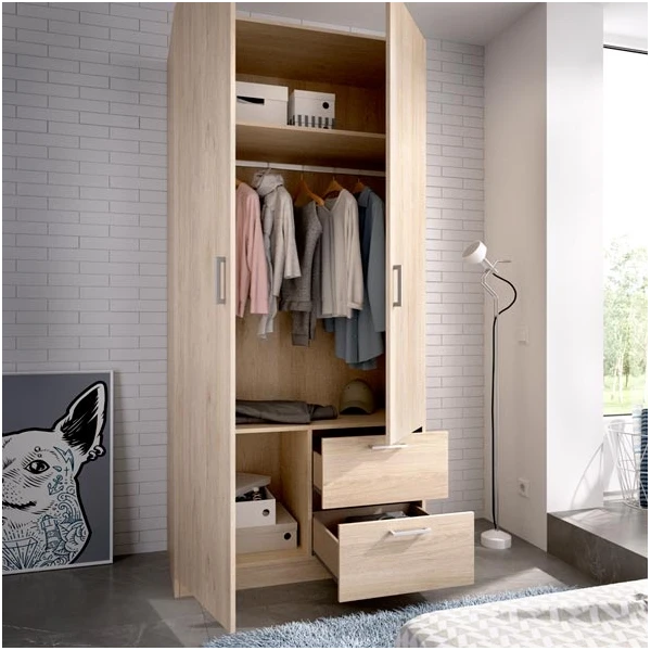 Armoire 2 portes 2 tiroirs