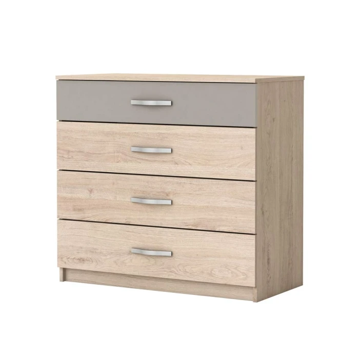commode bicolore 4 tiroirs