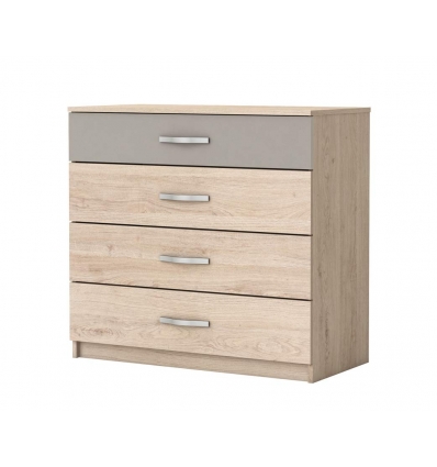 COMMODE ARIZONA BICOLORE 4 TIROIRS