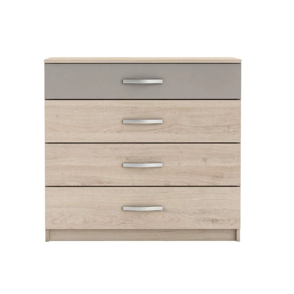 commode bicolore 4 tiroirs