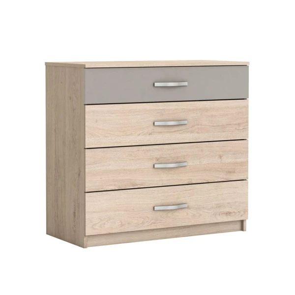 commode bicolore 4 tiroirs