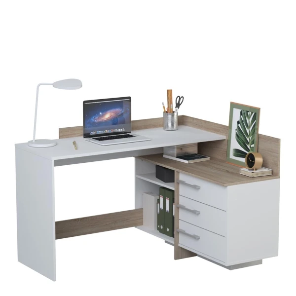 Bureau d'angle avec tiroirs