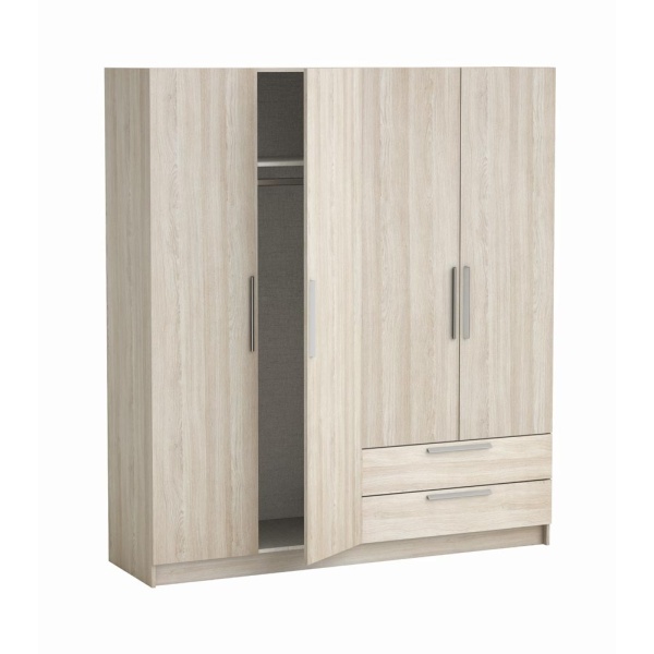 ARMOIRE 4 PORTES ET 2 TIROIRS THEO