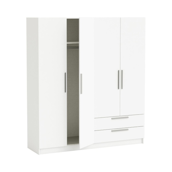 ARMOIRE 4 PORTES ET 2 TIROIRS THEO