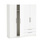 ARMOIRE 4 PORTES ET 2 TIROIRS THEO