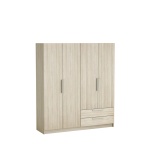 ARMOIRE 4 PORTES ET 2 TIROIRS THEO