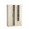 ARMOIRE 3 PORTES ET 2 TIROIRS WALLNUT