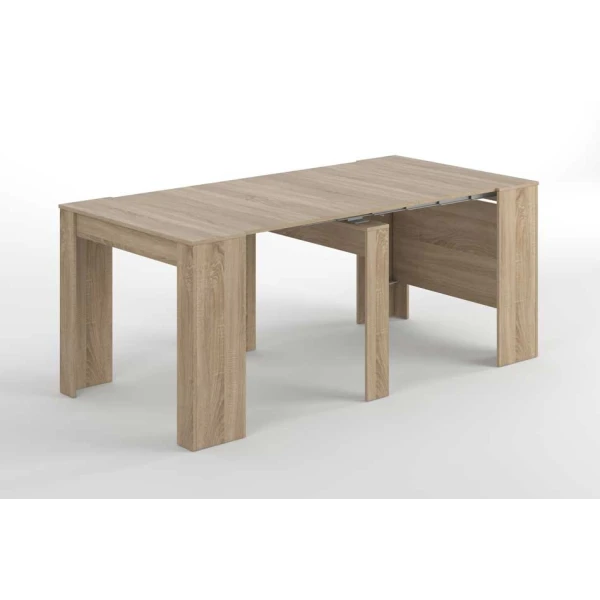 Table adaptable avec 5 positions. Jusqu'à 10 convives. Table extensible pour les invités. Pratique et fonctionnelle.