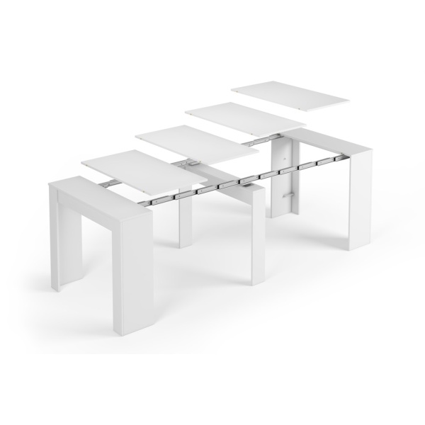 Table adaptable avec 5 positions. Jusqu'à 10 convives. Table extensible pour les invités. Pratique et fonctionnelle.