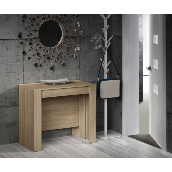 Table adaptable avec 5 positions. Jusqu'à 10 convives. Table extensible pour les invités. Pratique et fonctionnelle.