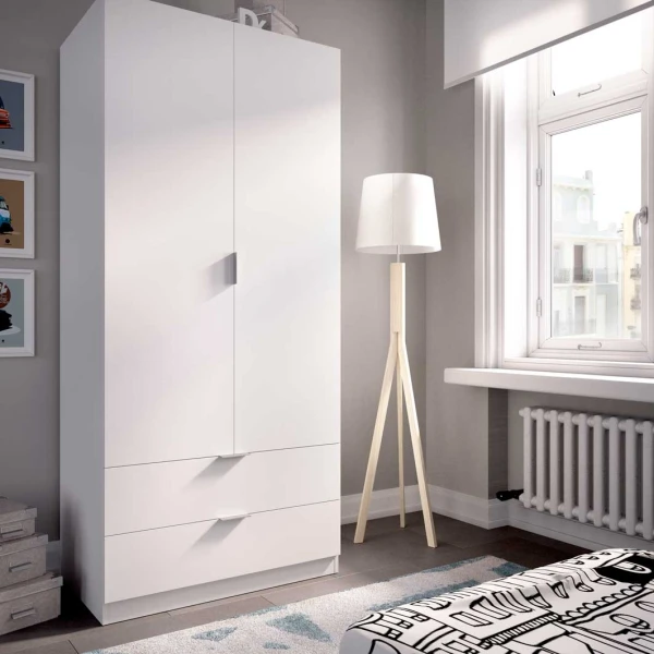 Armoire 2 portes avec 2 tiroirs Lincoln