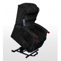 FAUTEUIL RELEVEUR 2 MOTEURS ET MASSAGE NOIR SPLENDOR