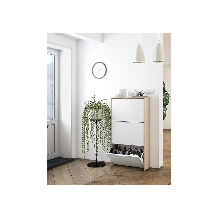  Meuble à chaussures portes rabattables