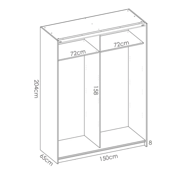 armoire blanc avec 2 portes