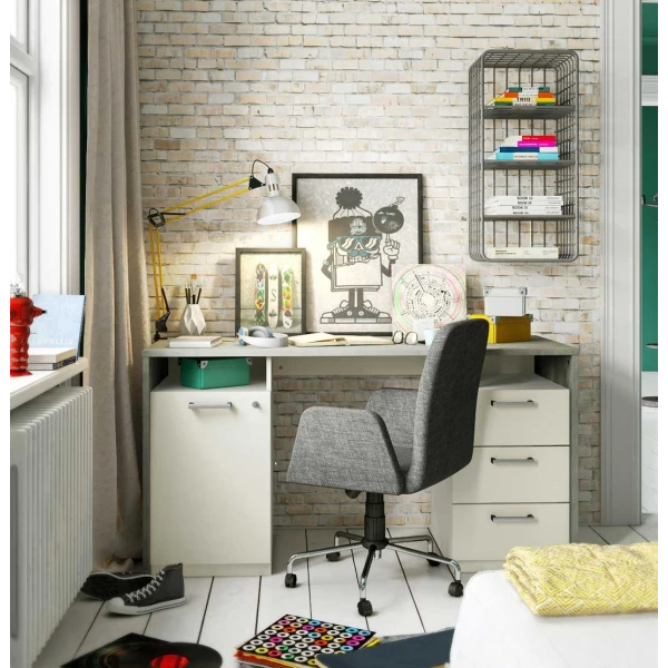 Bureau Pour Ados Avec Tiroirs Et Étagère