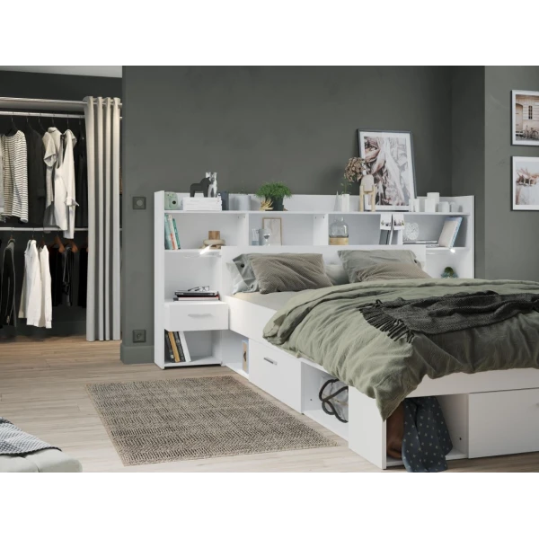 Tête De Lit Et Chevets Intégrés