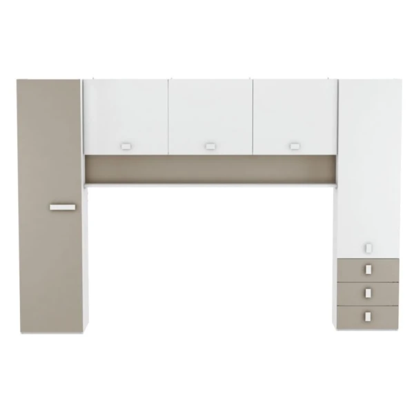 Meuble-Chambre. Inclut lit, armoires, 3 tiroirs et une étagère. Fonctionnel. Excellent rapport qualité-prix. Pour jeunes.