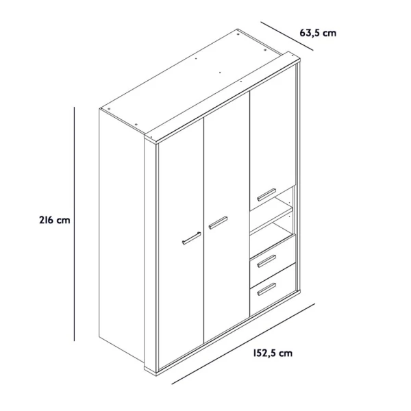Armoire Ado 3 Portes