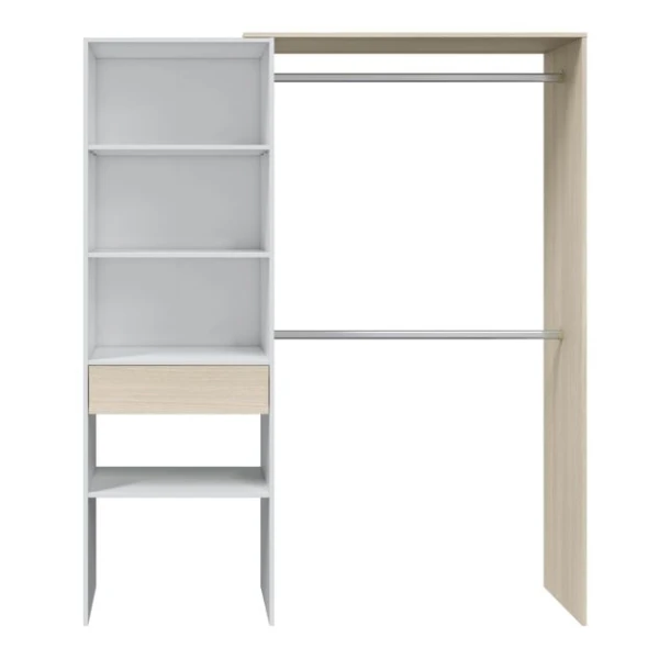 Meuble organisateur avec cintres et tiroirs