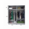 ARMOIRE BICOLORE AVEC 2 PORTES COULISSANTES MERLIN