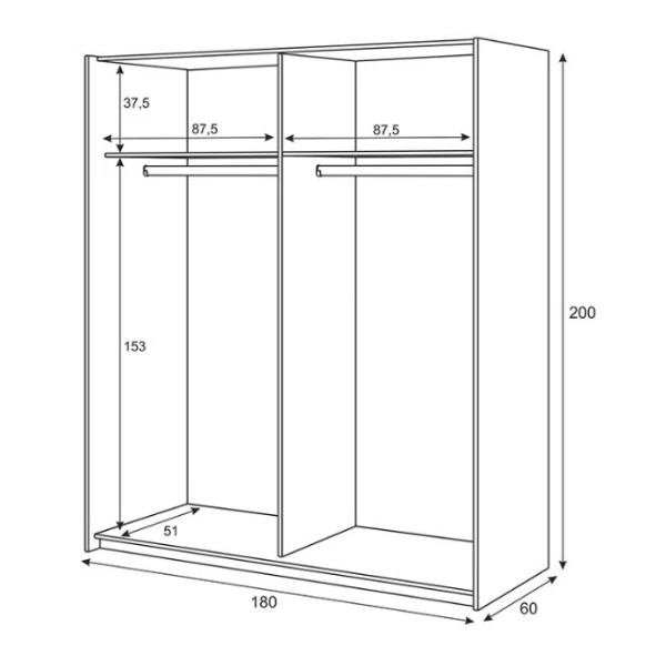  Armoire Bicolore 2 Portes