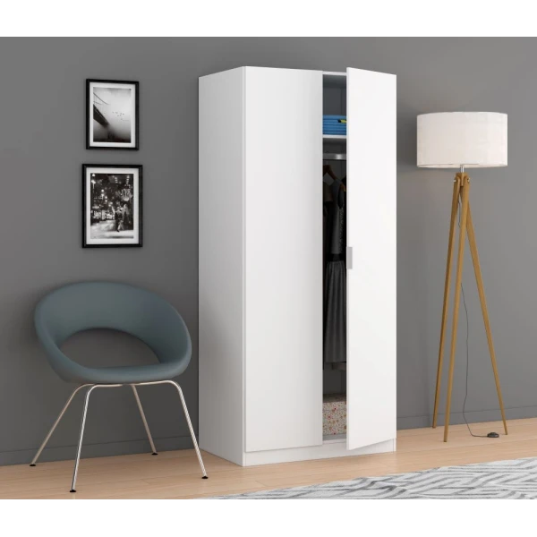  Armoire Blanche 2 Portes