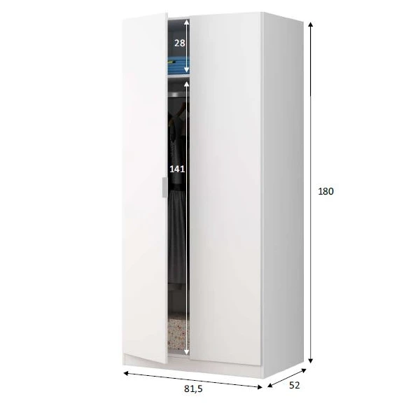  Armoire Blanche 2 Portes