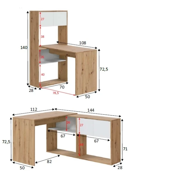 Bureau Modulable Moderne Avec Rangements