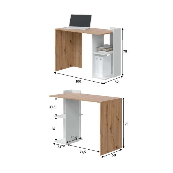 Petit Bureau Avec Étagères