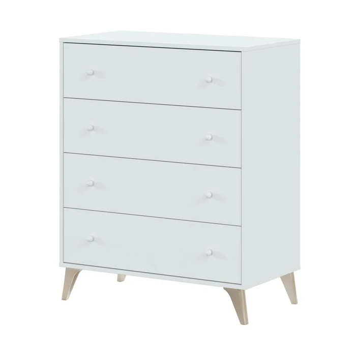 Commode Blanche 4 Tiroirs