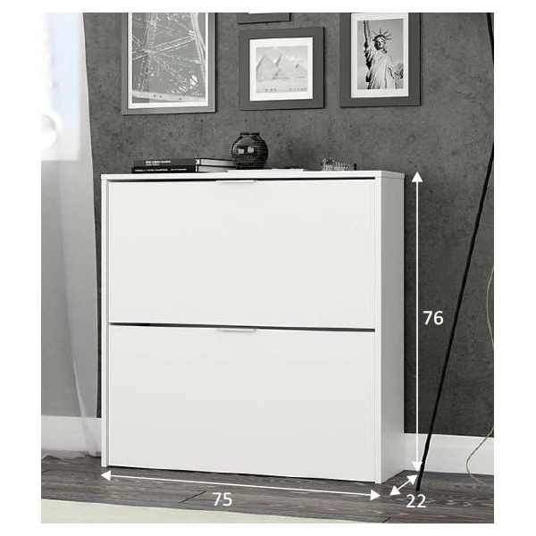 Meuble À Chaussures Blanc Compact