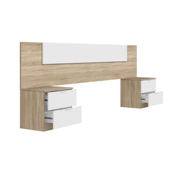 Tête De Lit Avec Table De Nuits Intégrées